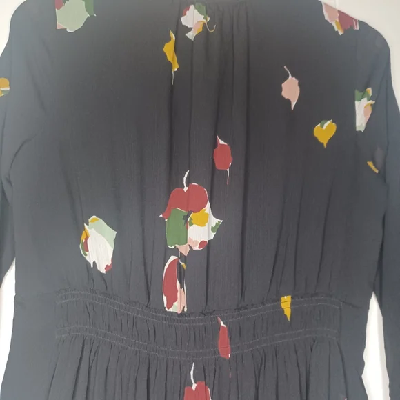 Madewell Black Dress with Colorful Floral Design - Picture 4 of 12